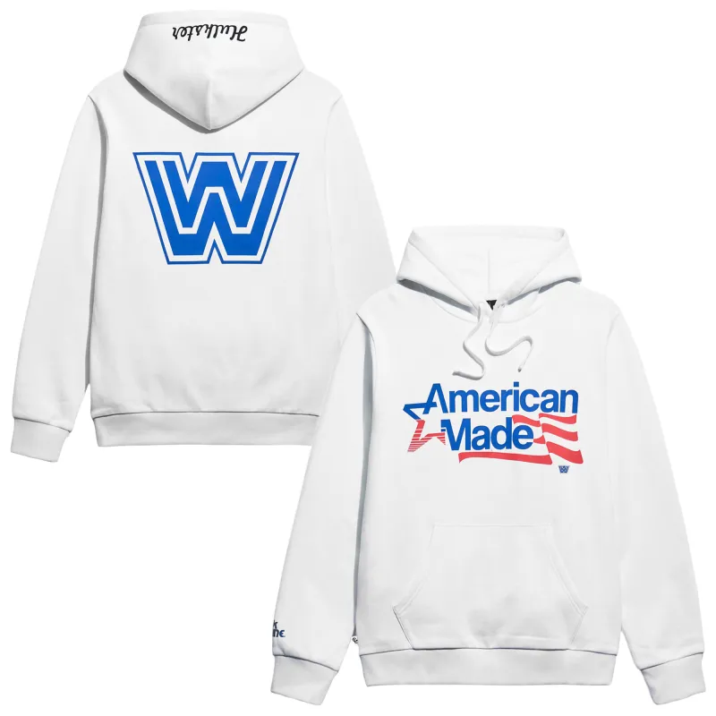 Men's Chalk Line White Hulk Hogan American Made Hoodie made by WWE