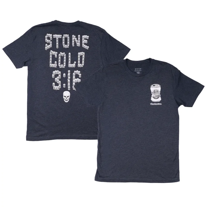Men's Contenders Clothing Charcoal "Stone Cold" Steve Austin Cold Beers T-Shirt made by WWE