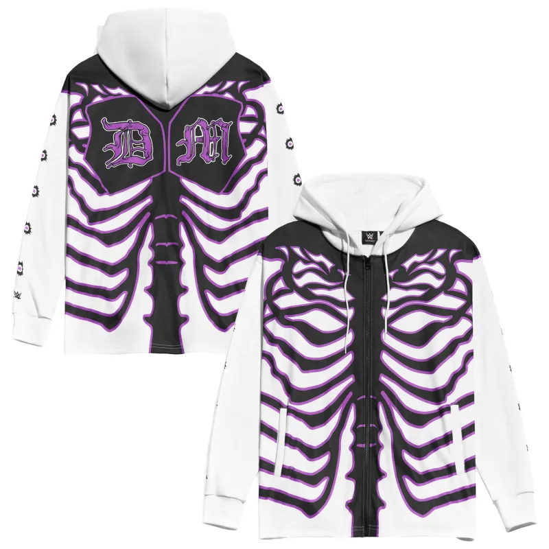 Men's Chalk Line White Dominik Mysterio Entrance Full-Zip Hoodie made by WWE