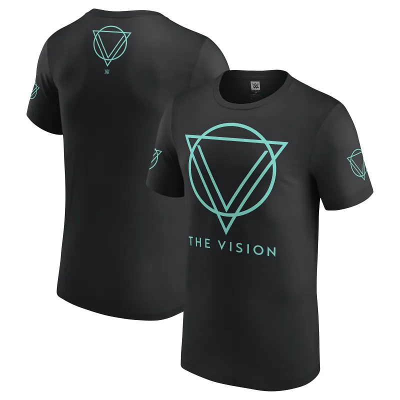 Men's Black The Vision Logo T-Shirt made by WWE