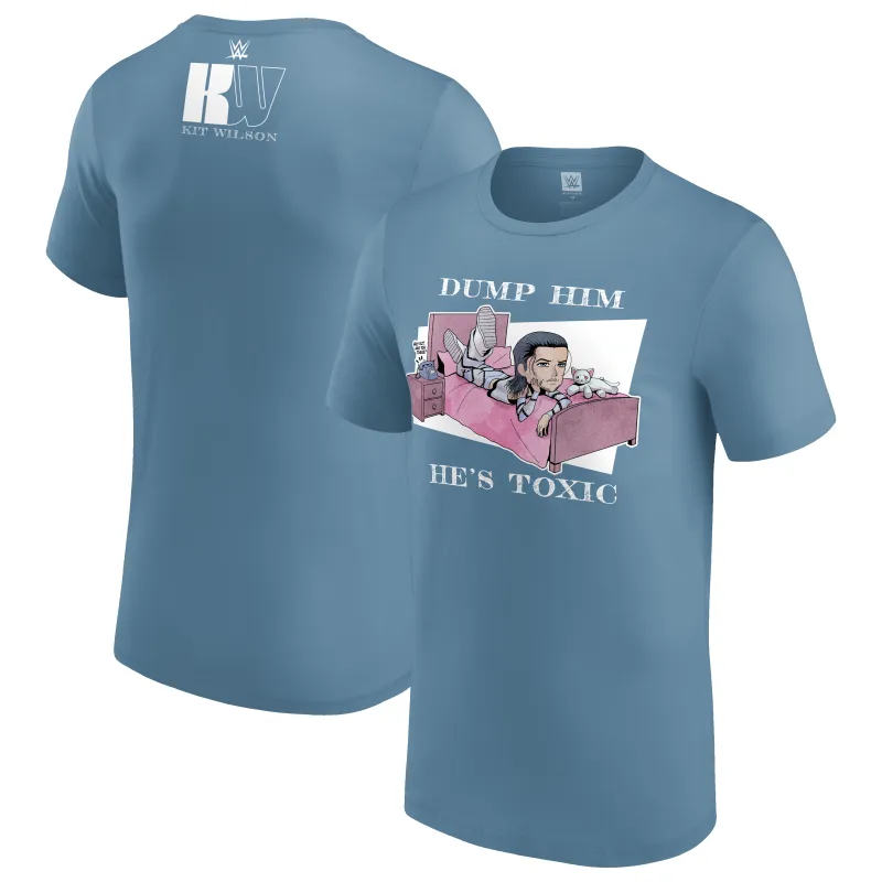 Men's Light Blue Kit Wilson Dump Him T-Shirt made by WWE