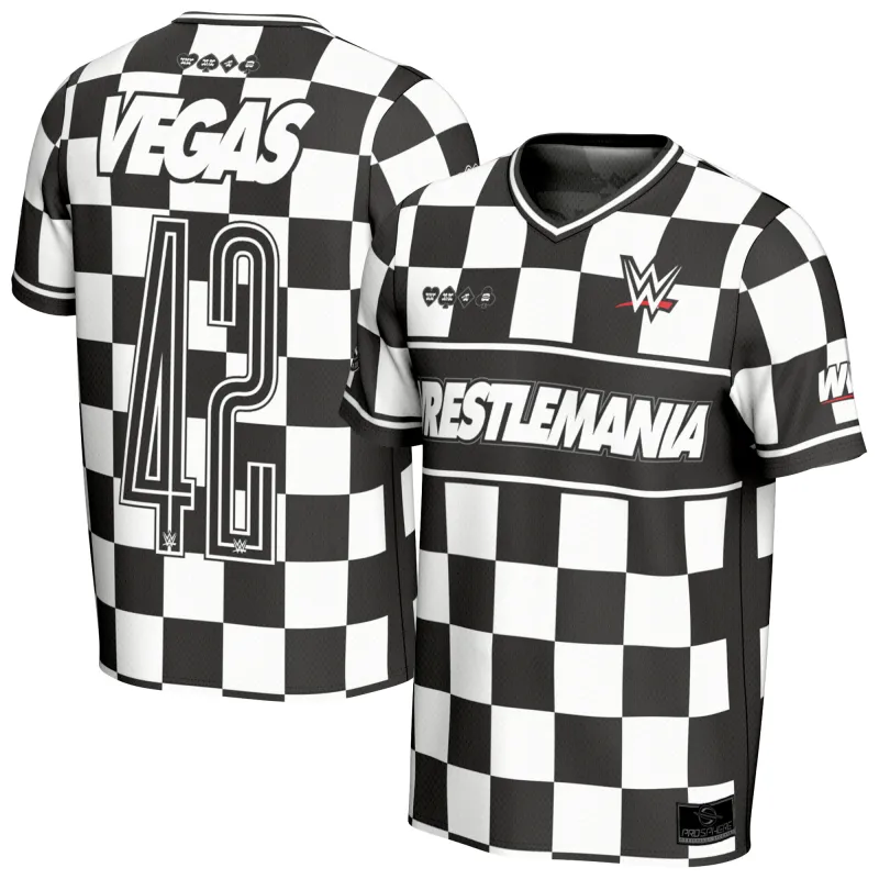 Men's ProSphere White WrestleMania 42 Soccer Fashion Jersey made by WWE