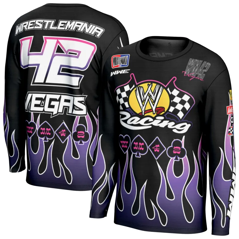 Men's ProSphere Black WrestleMania 42 Long Sleeve T-Shirt made by WWE