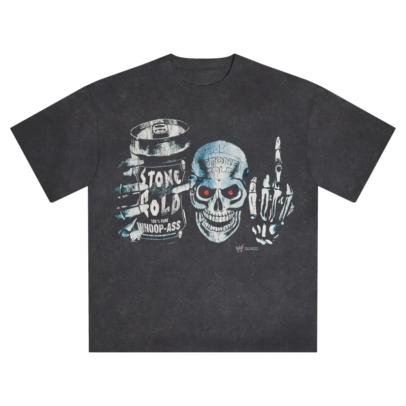 Men's  Black "Stone Cold" Steve Austin Boxy Whoop T-Shirt made by WWE