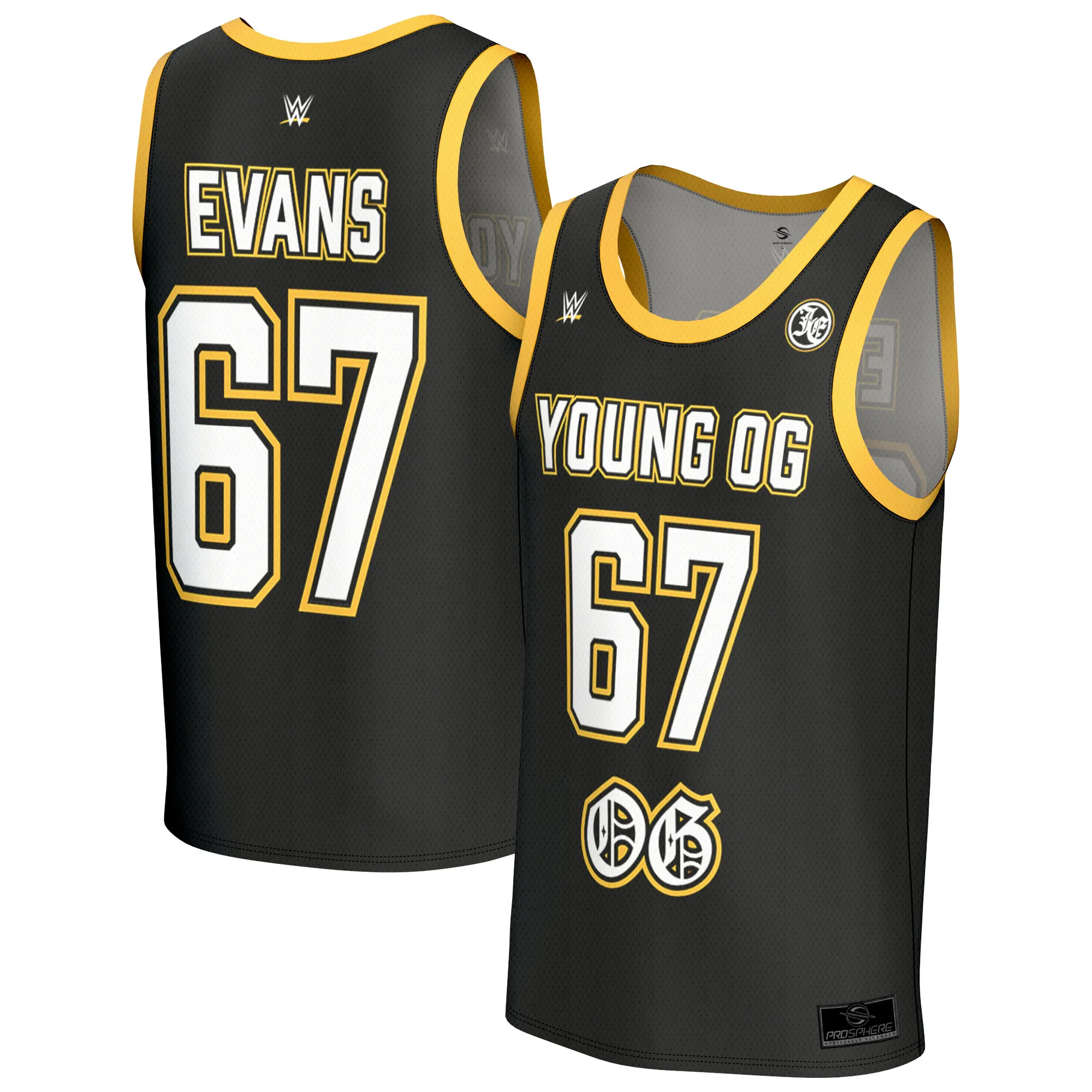 Unisex ProSphere Black Je'Von Evans Basketball Fashion Jersey sold by WWE