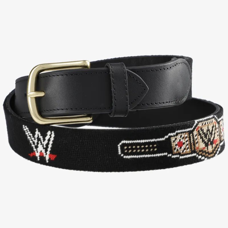 Men's  WWE Championship Title Needlepoint Belt made by WWE