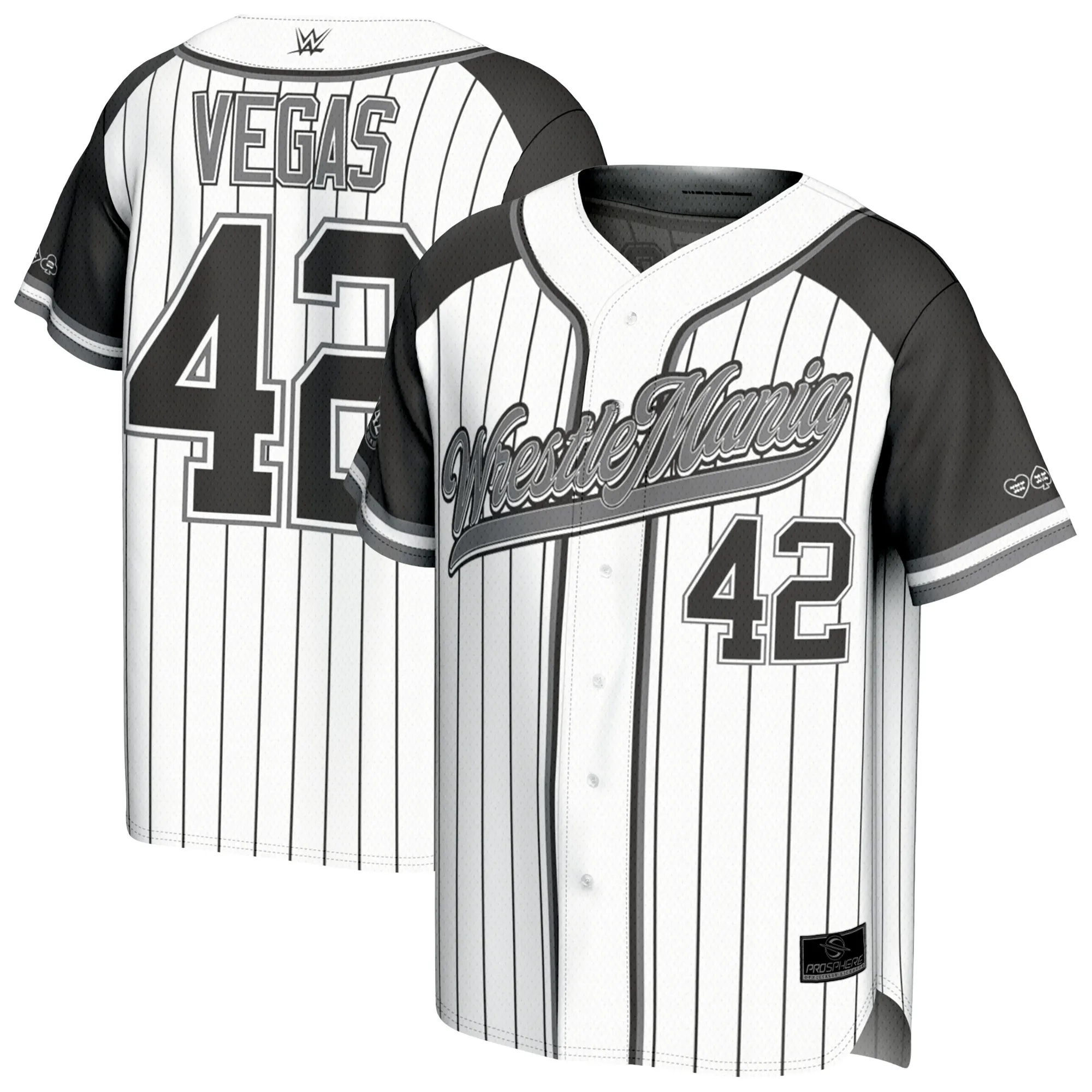 Men's ProSphere White WrestleMania 42 Baseball Fashion Jersey sold by WWE