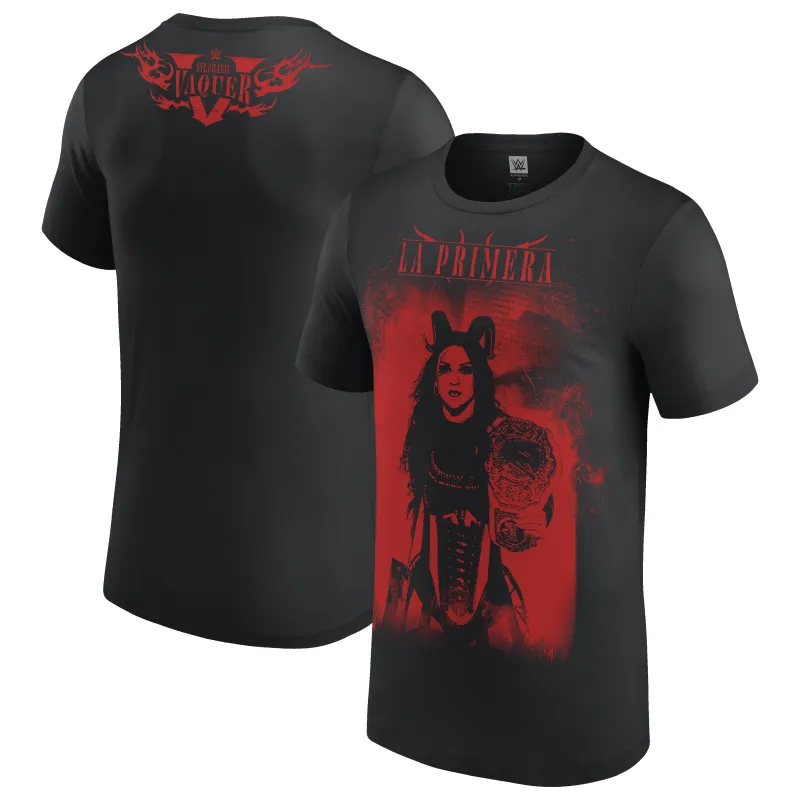 Men's Black Stephanie Vaquer La Primera T-Shirt made by WWE