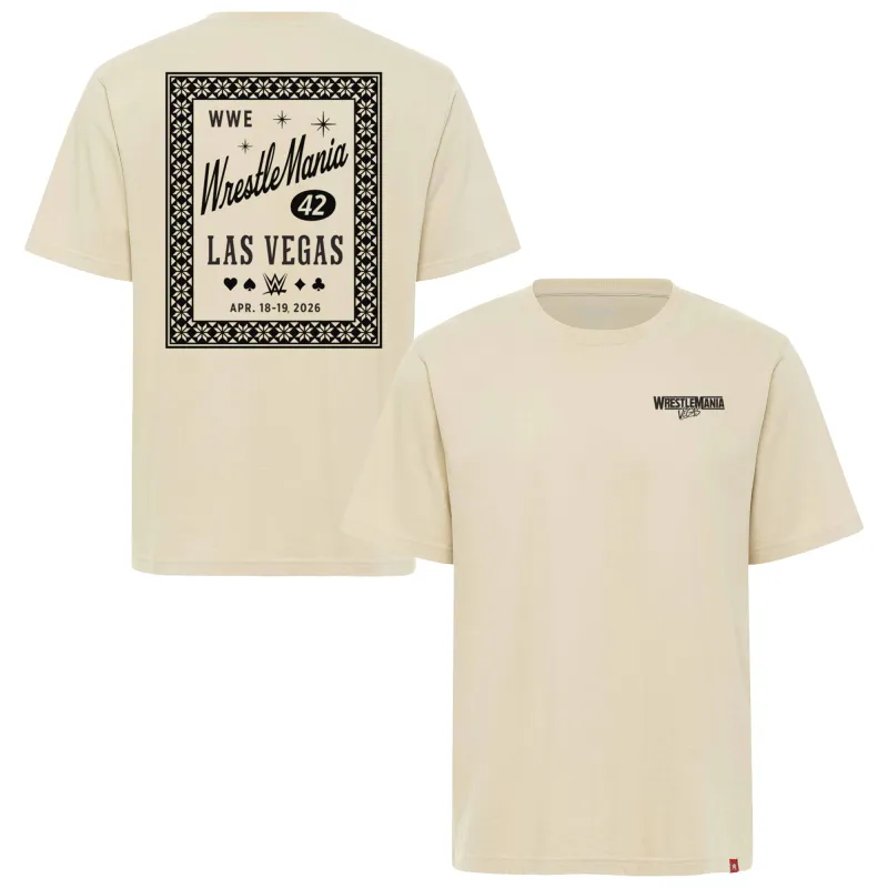 Unisex Sportiqe  Cream WrestleMania 42 Tri-Blend Duke T-Shirt made by WWE