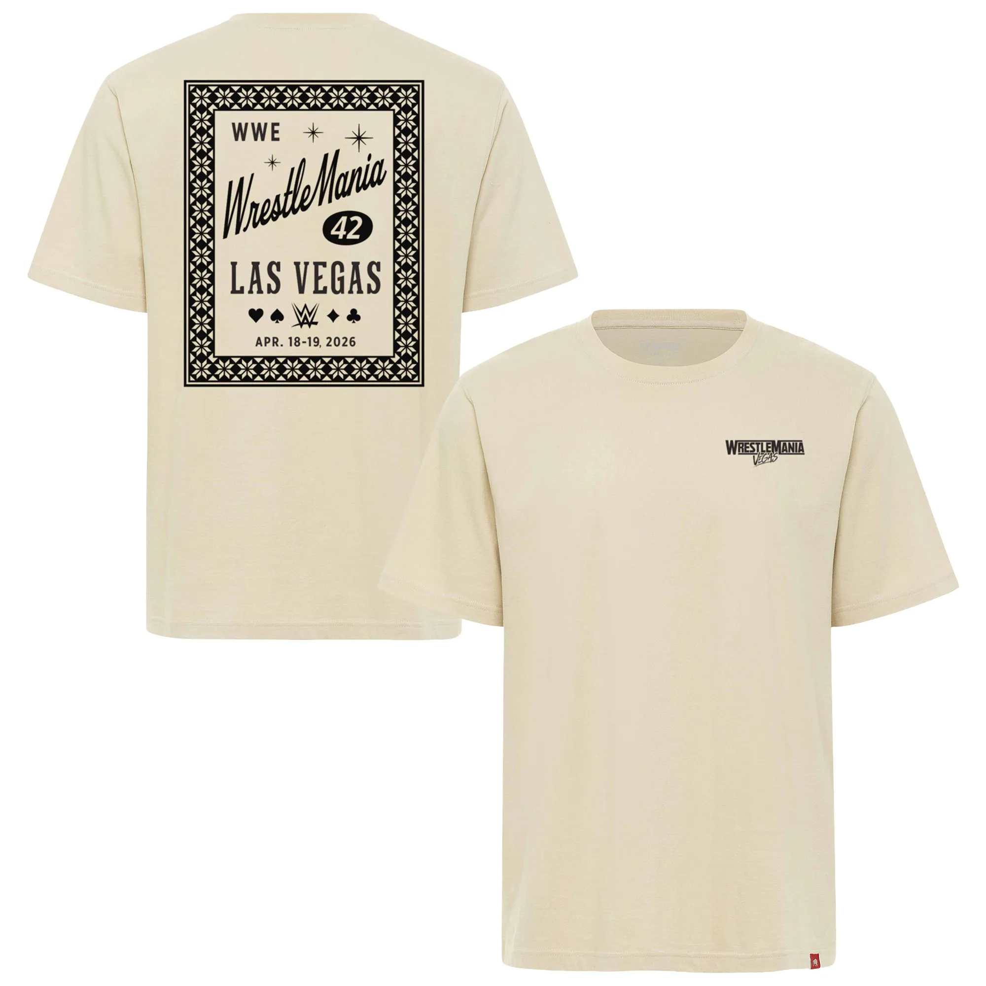 Unisex Sportiqe Cream WrestleMania 42 Tri-Blend Duke T-Shirt sold by WWE