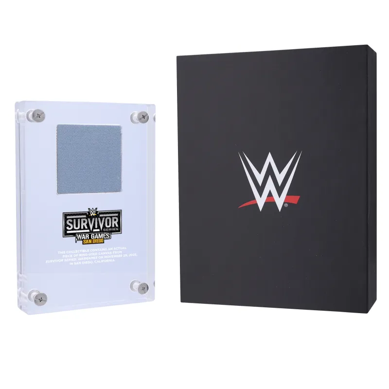 2025 WWE Survivor Series Acrylic Display Case with Match-Used Canvas made by WWE