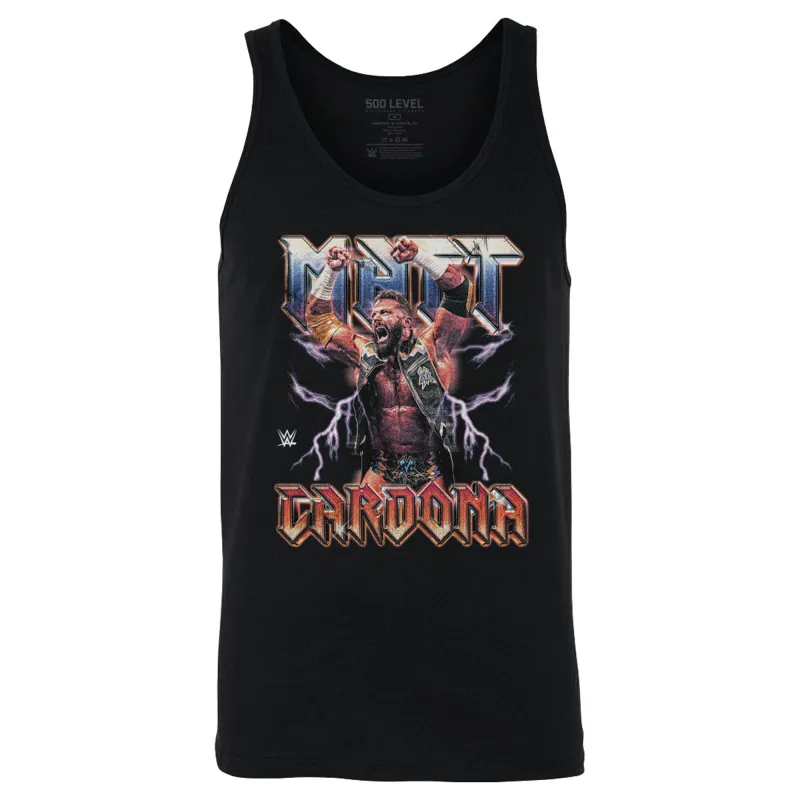 Men's 500 Level Black Matt Cardona Tank Top made by 500 Level