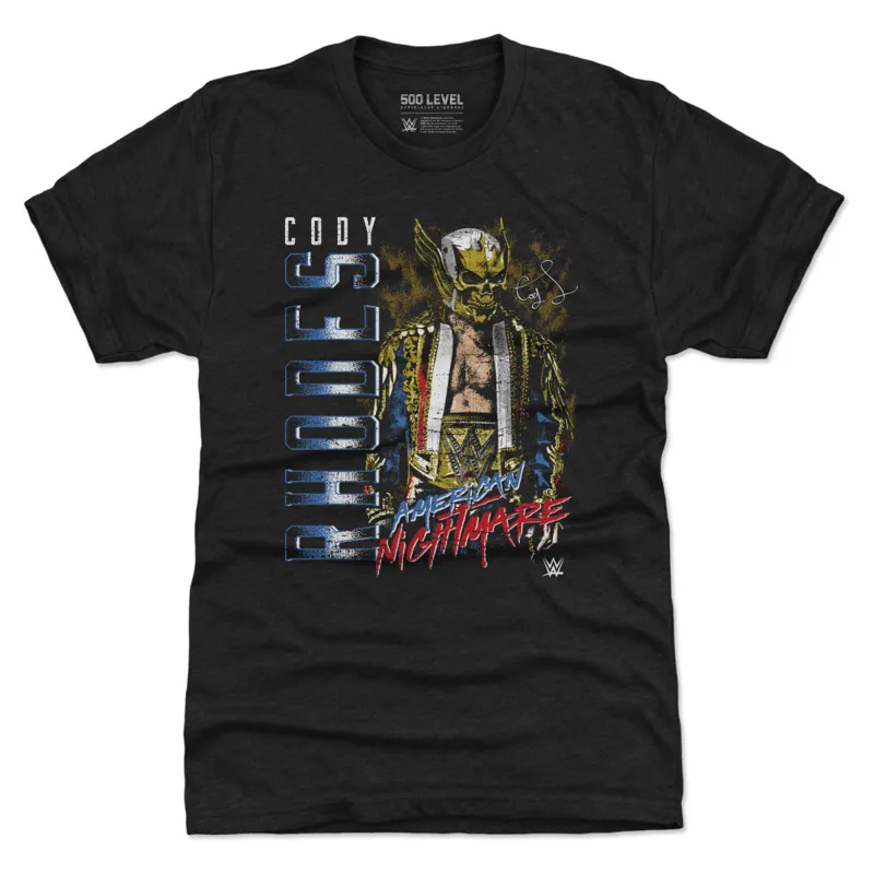 Men's 500 Level Black Cody Rhodes Tri-Blend T-Shirt made by 500 Level