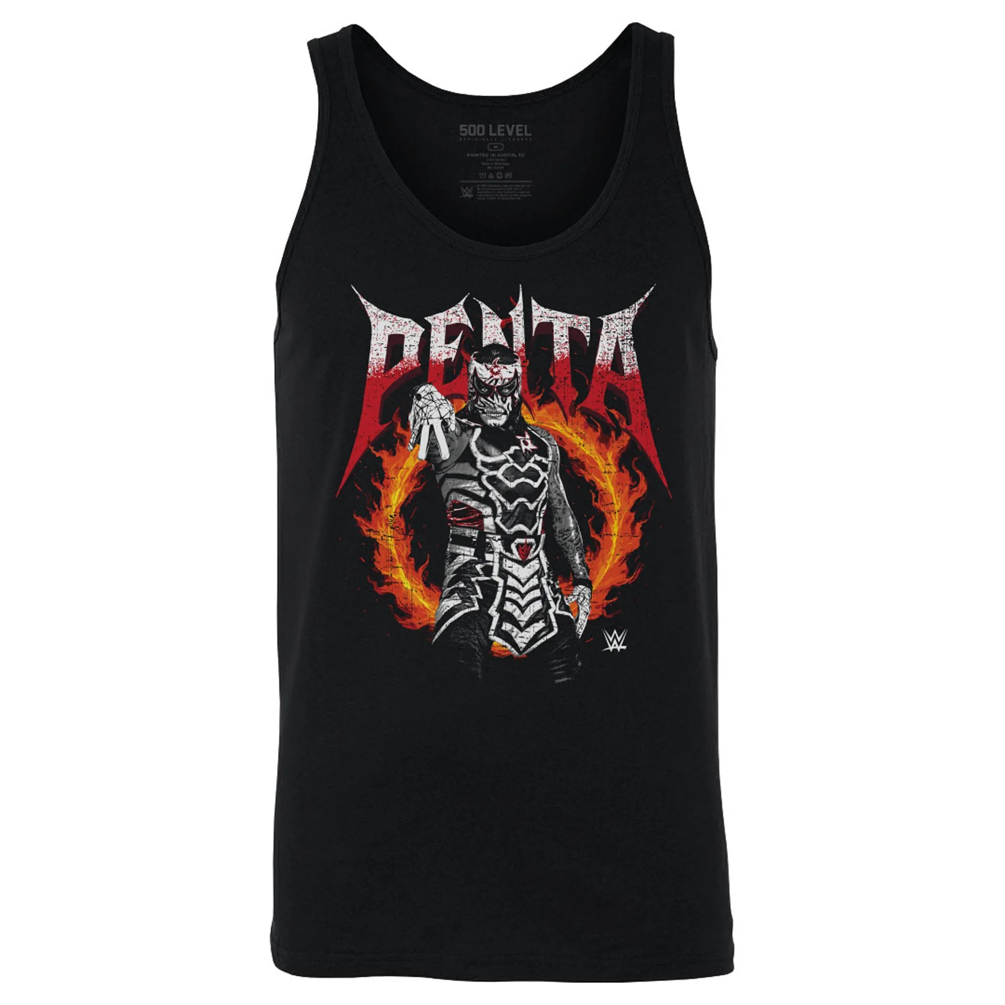 Men's 500 Level Black Penta Tank Top sold by WWE