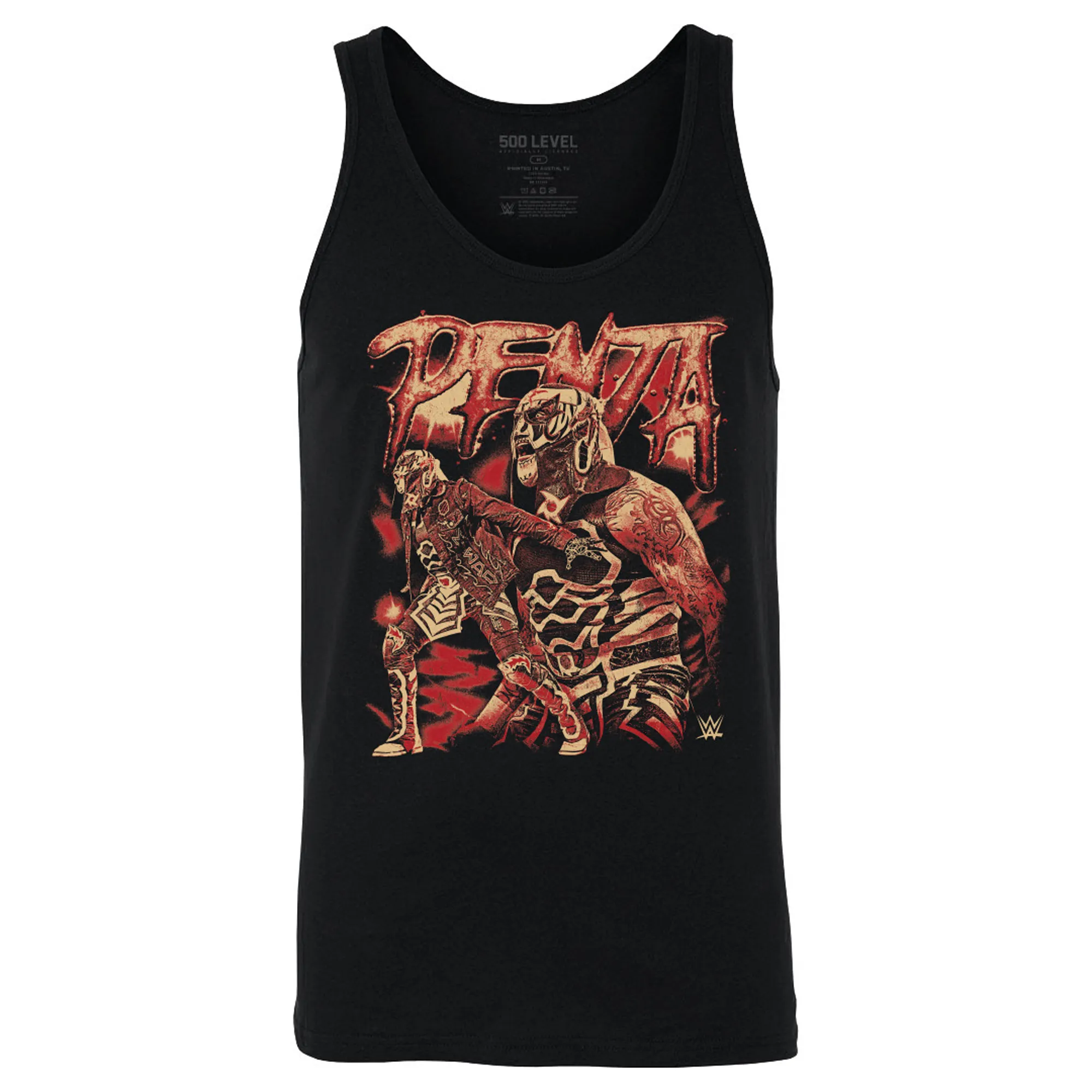 Men's 500 Level Black Penta Tank Top sold by WWE