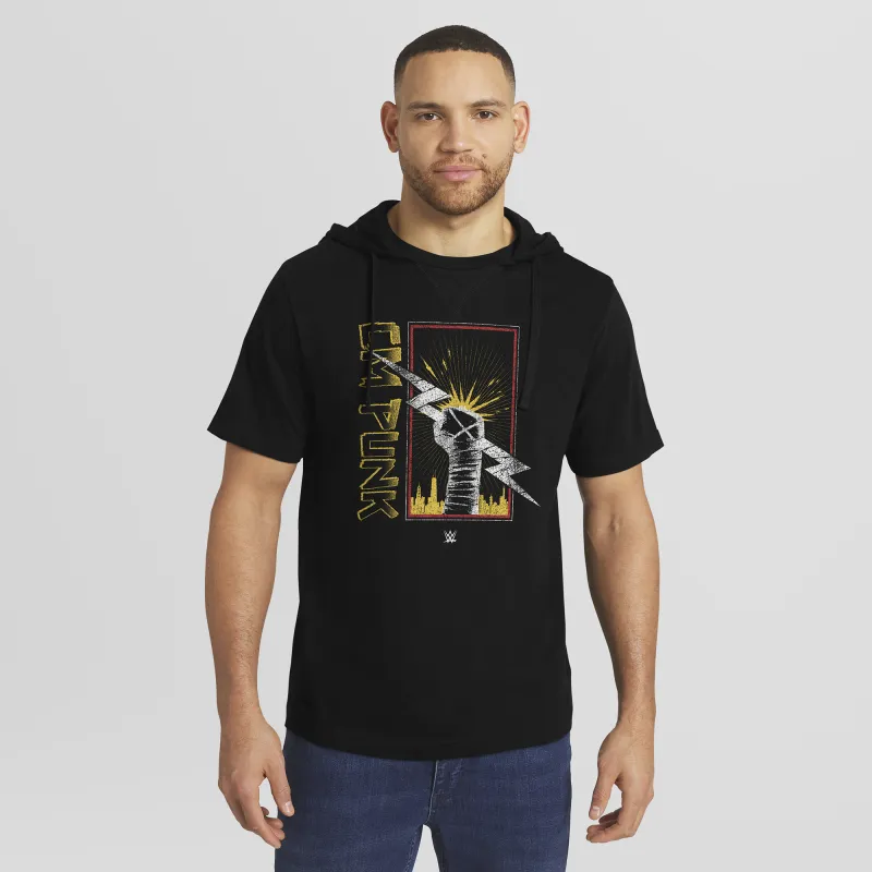 Men's Darius Rucker Collection by Fanatics Black CM Punk Hooded T-Shirt made by WWE