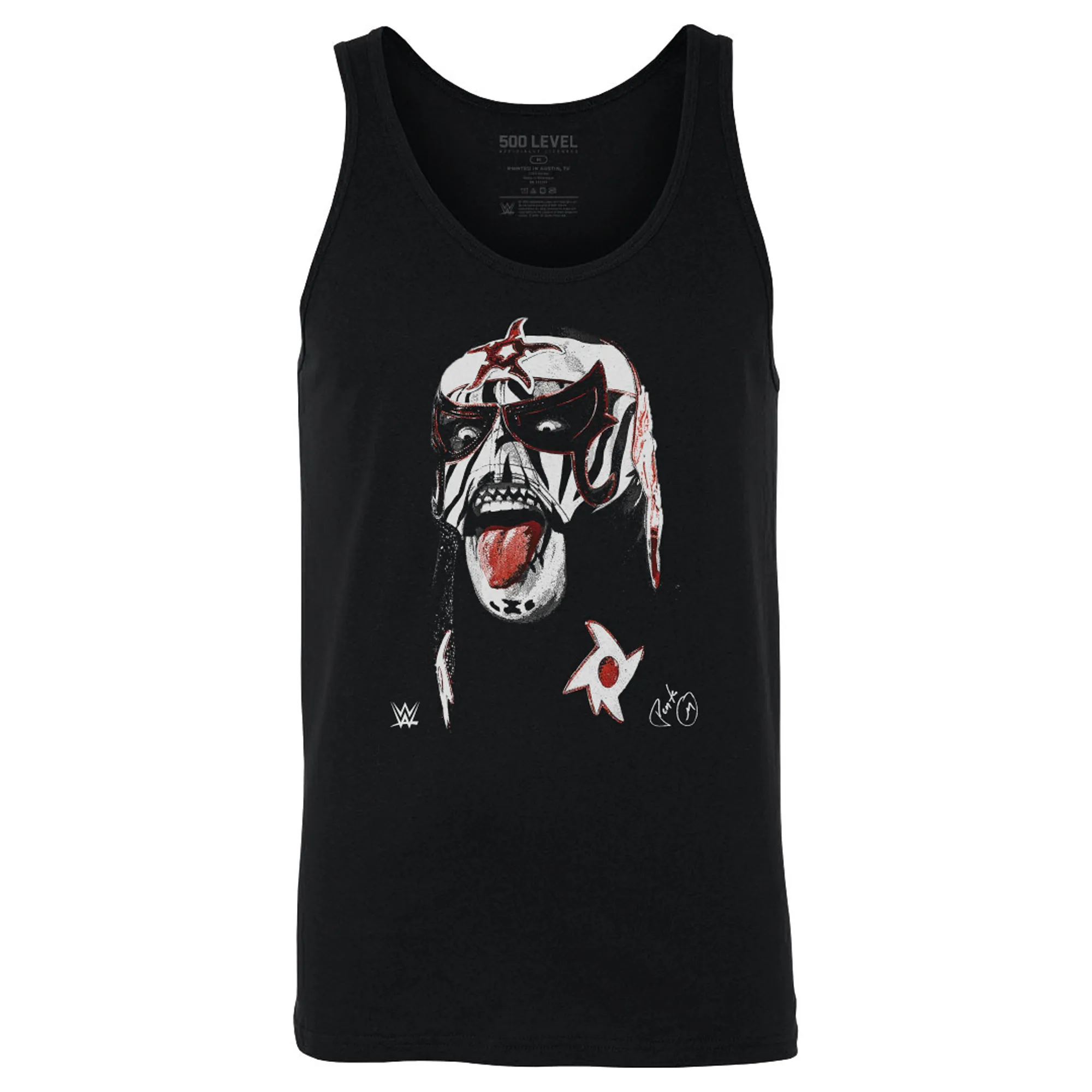 Men's 500 Level Black Penta Tank Top sold by WWE