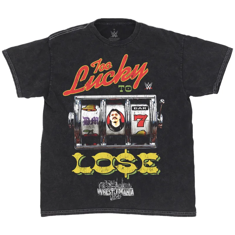 Men's Ripple Junction Black Dominik Mysterio WrestleMania 42 Slots T-Shirt made by Ripple Junction