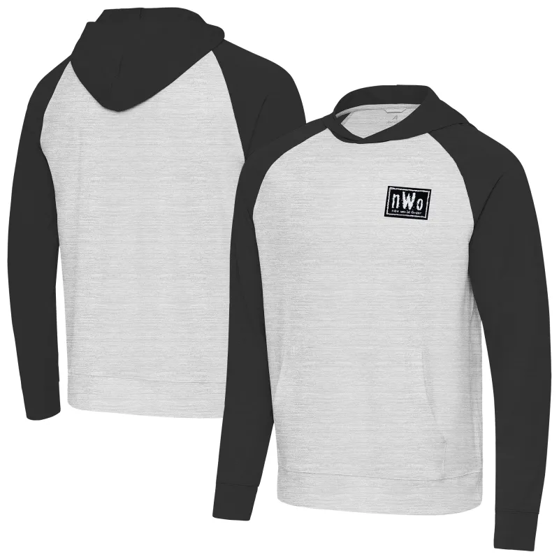 Men's Antigua Black/Heather Gray nWo Urgent Hoodie made by Antigua