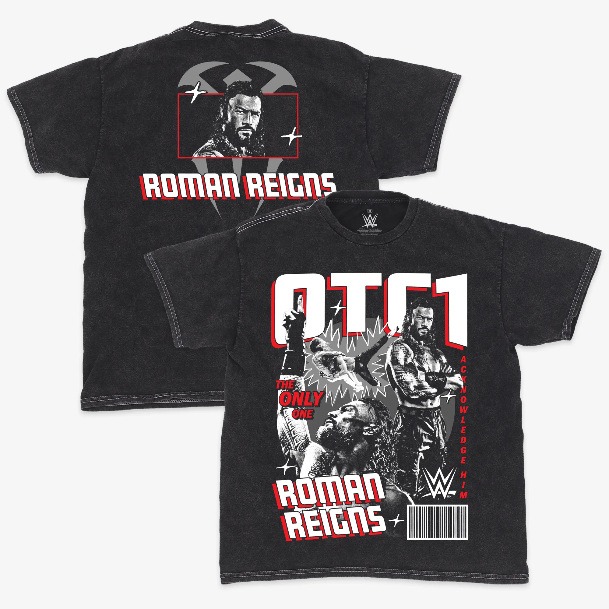 Men's Ripple Junction Black Roman Reigns Magazine Trend Graphic T-Shirt sold by WWE