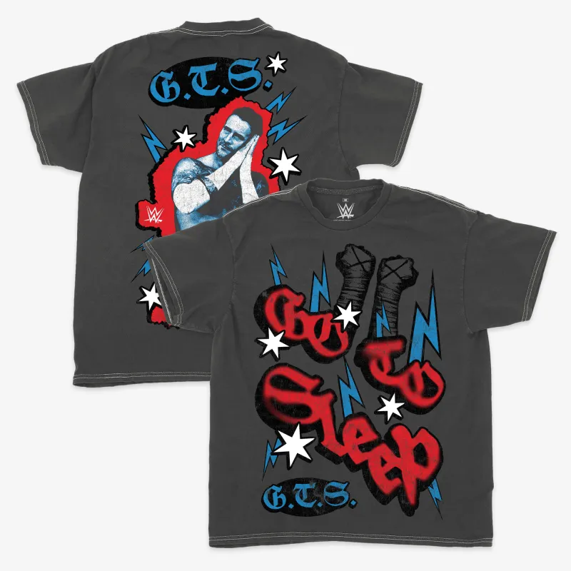 Men's Ripple Junction  Black CM Punk Go To Sleep Graphic T-Shirt made by Ripple Junction