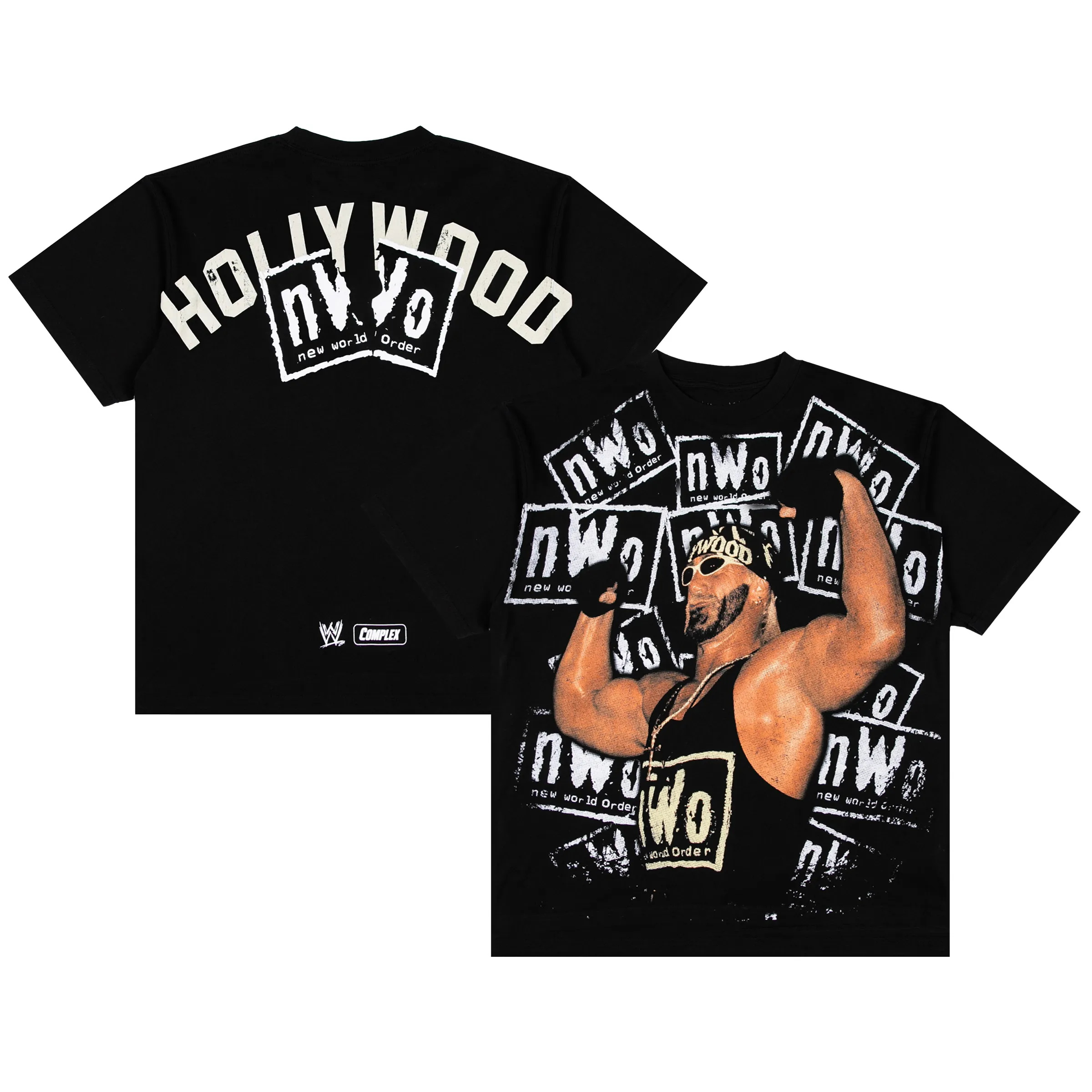 Men's Complex x WWE Black "Hollywood" Hulk Hogan Boxy T-Shirt sold by WWE