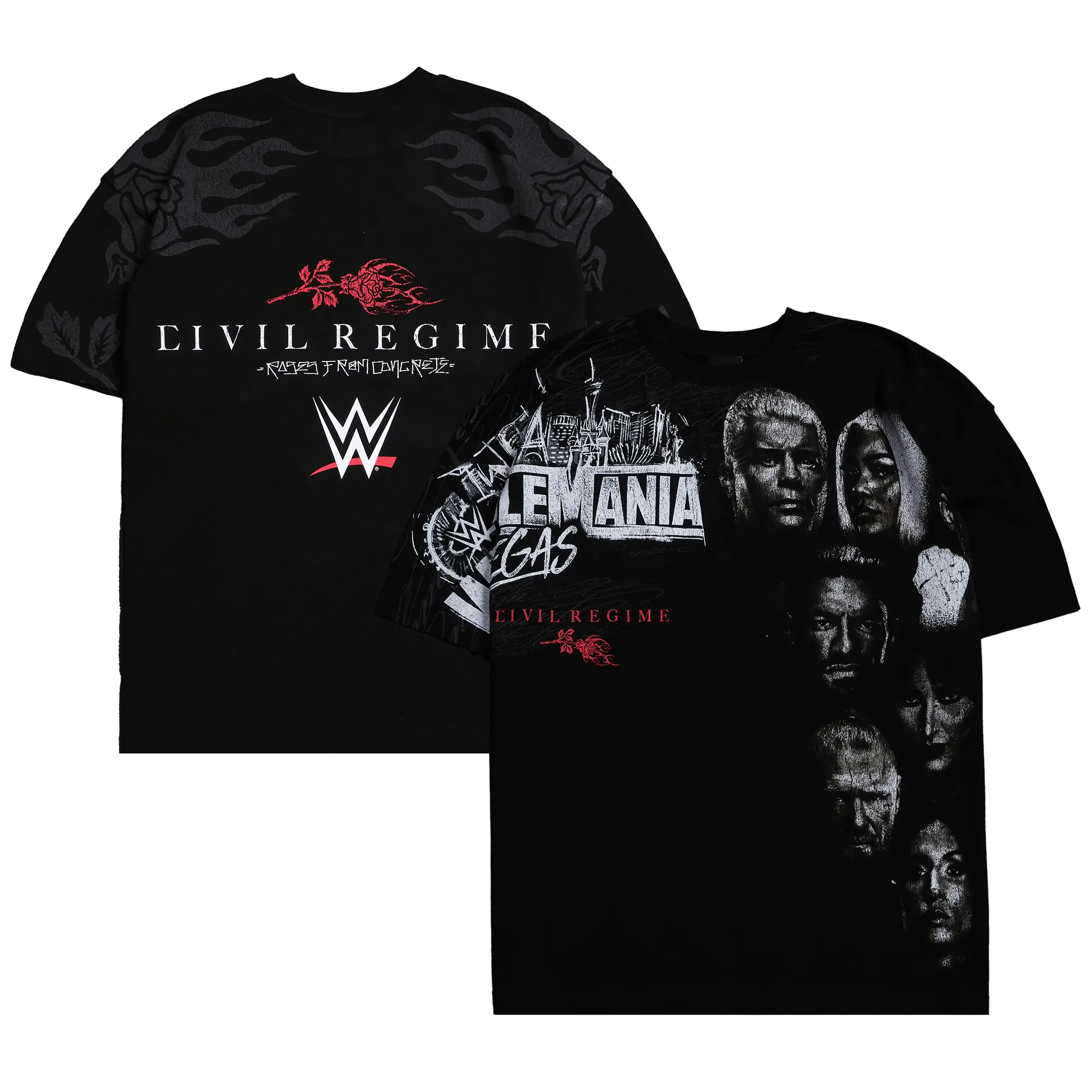 Men's Civil Regime Black WrestleMania 42 Las Vegas Boxy T-Shirt sold by WWE