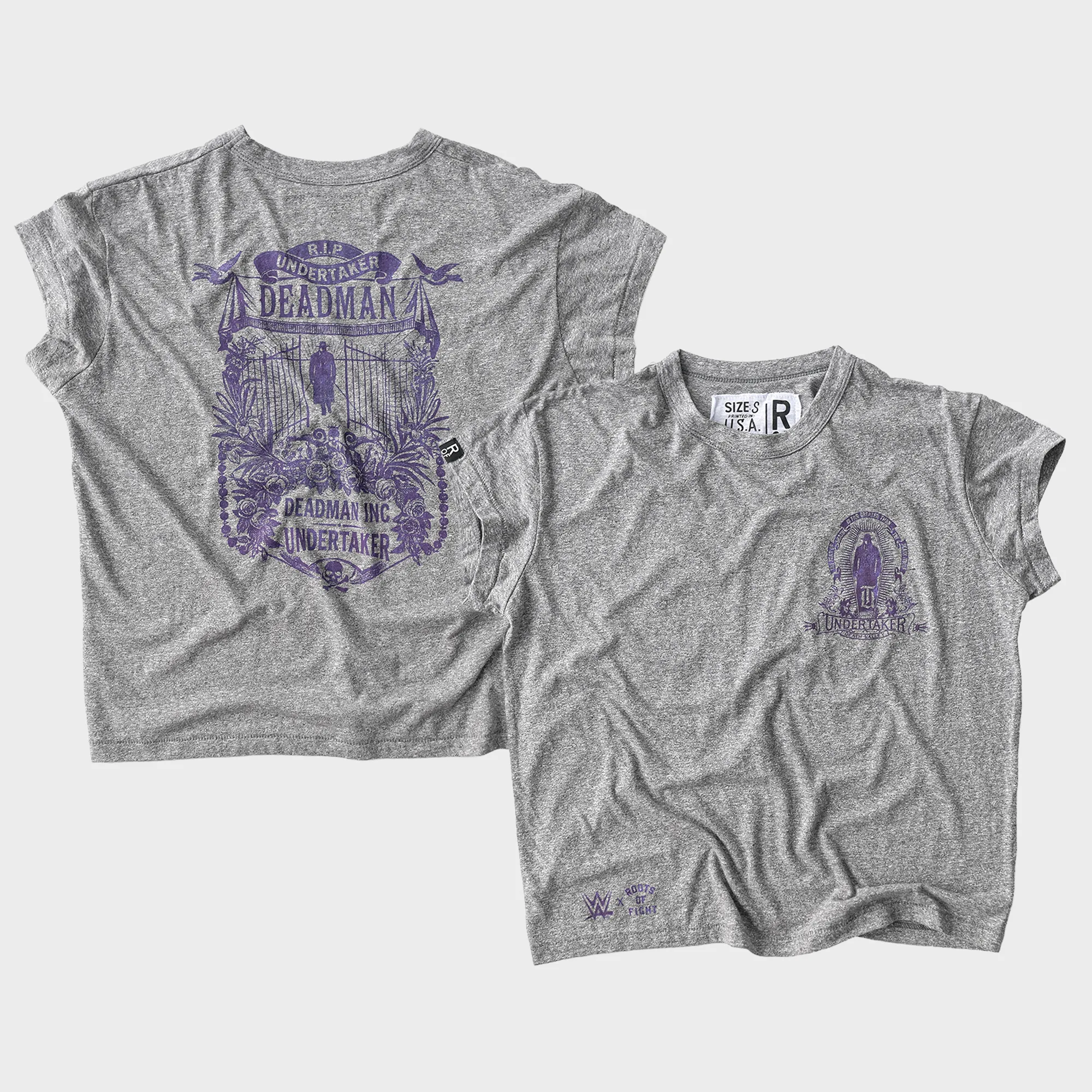 Women's Roots of Fight Gray The Undertaker Deadman Inc. Tri-Blend T-Shirt sold by WWE