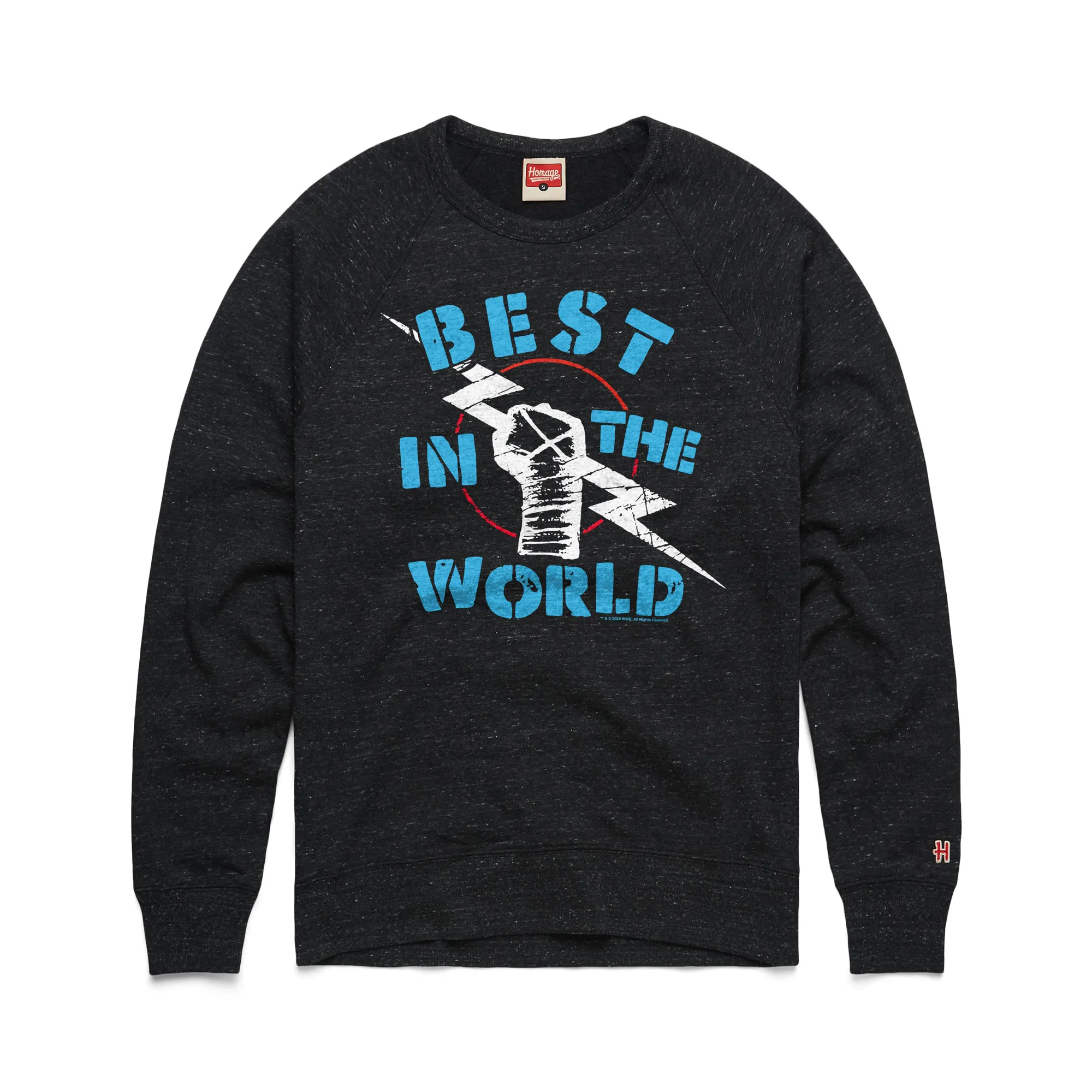 Men's Homage Charcoal CM Punk Best In The World Sweatshirt sold by WWE