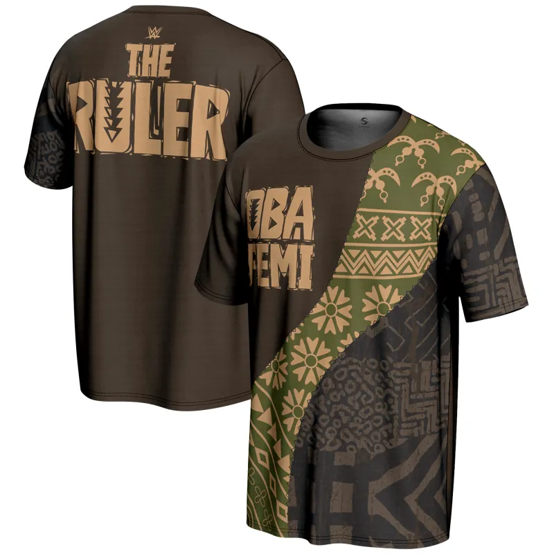 Men's ProSphere Black Oba Femi Superstar T-Shirt made by WWE