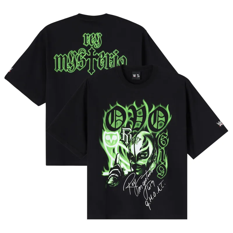 Men's OVO x WWE Black Rey Mysterio Graphic T-Shirt made by OVO