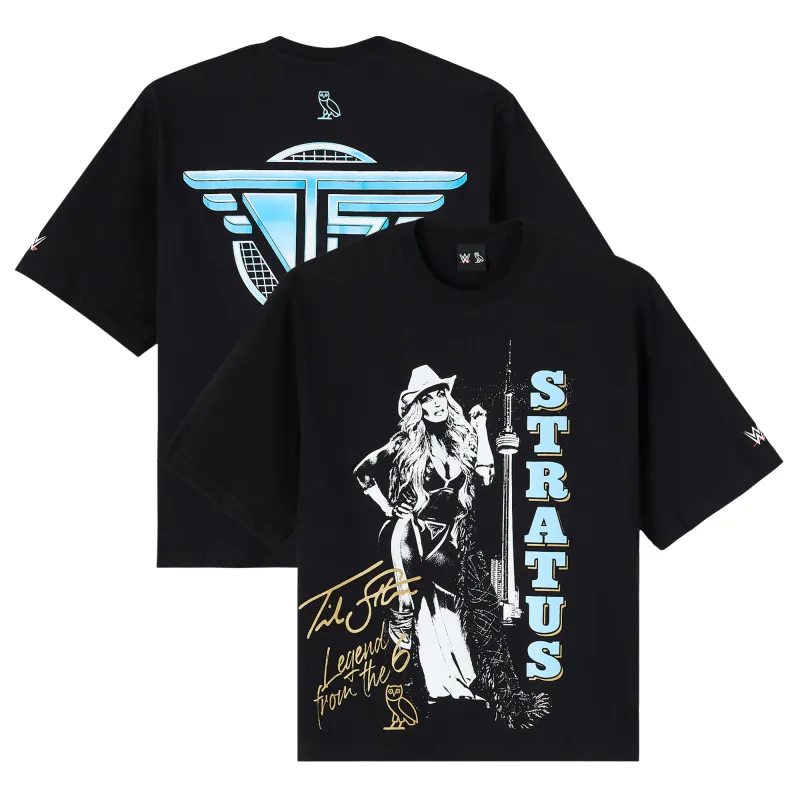 Men's OVO x WWE Black Trish Stratus Graphic T-Shirt made by OVO