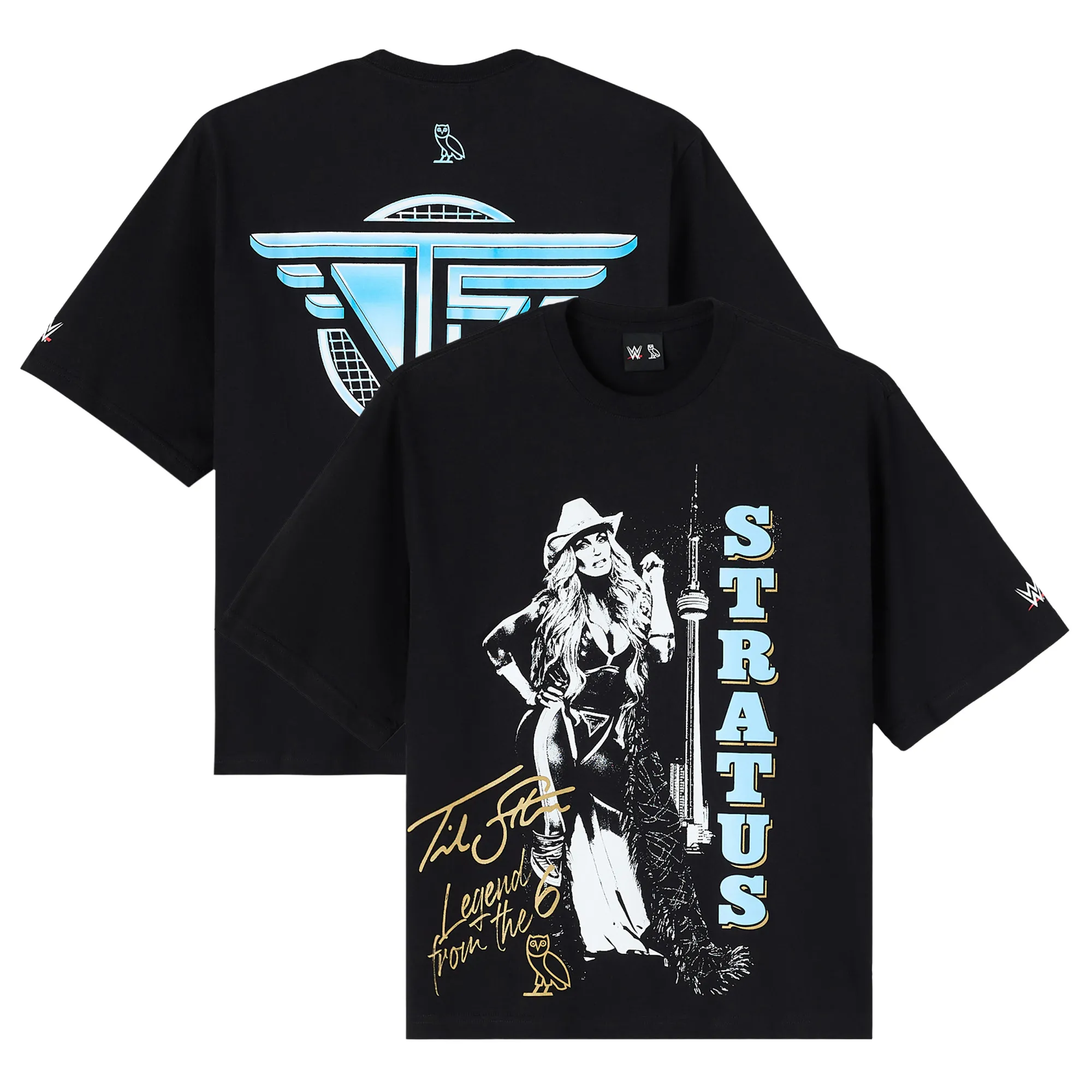 Men's OVO x WWE Black Trish Stratus Graphic T-Shirt sold by WWE