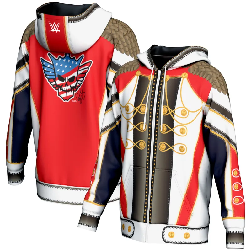 Men's ProSphere White Cody Rhodes Entrance Full-Zip Hoodie Jacket made by WWE