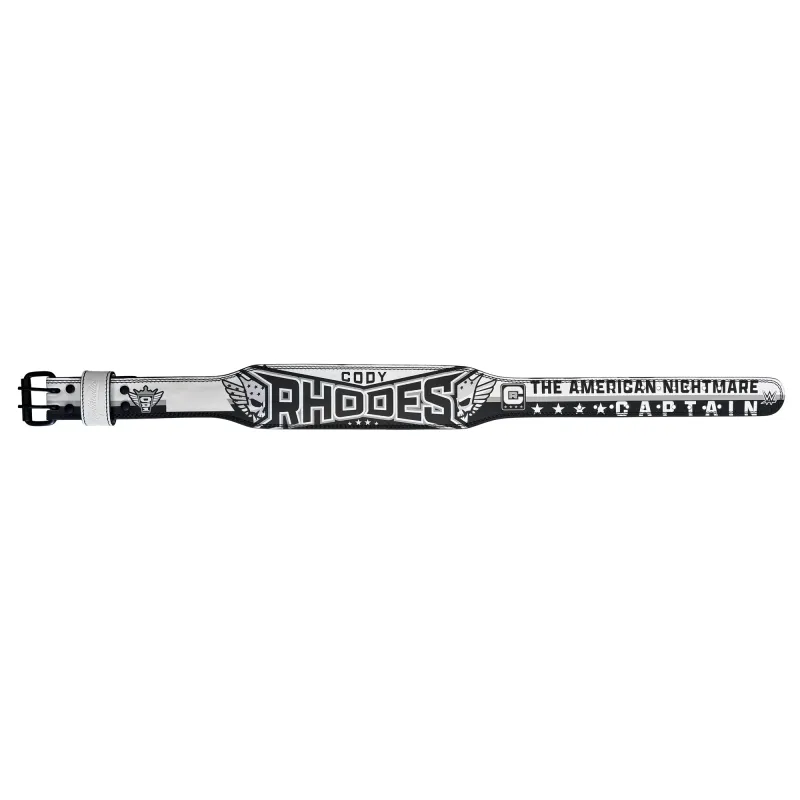 Cody Rhodes White Collection Weightlifting Belt made by WWE