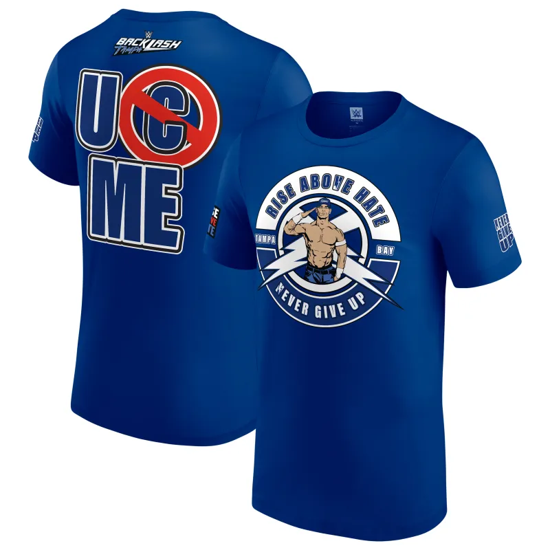 Men's Blue John Cena Backlash: Tampa T-Shirt made by WWE