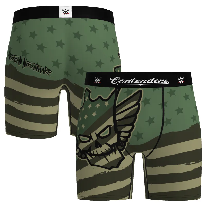 Men's Contenders Clothing  Green Cody Rhodes Camo Boxer Briefs made by WWE