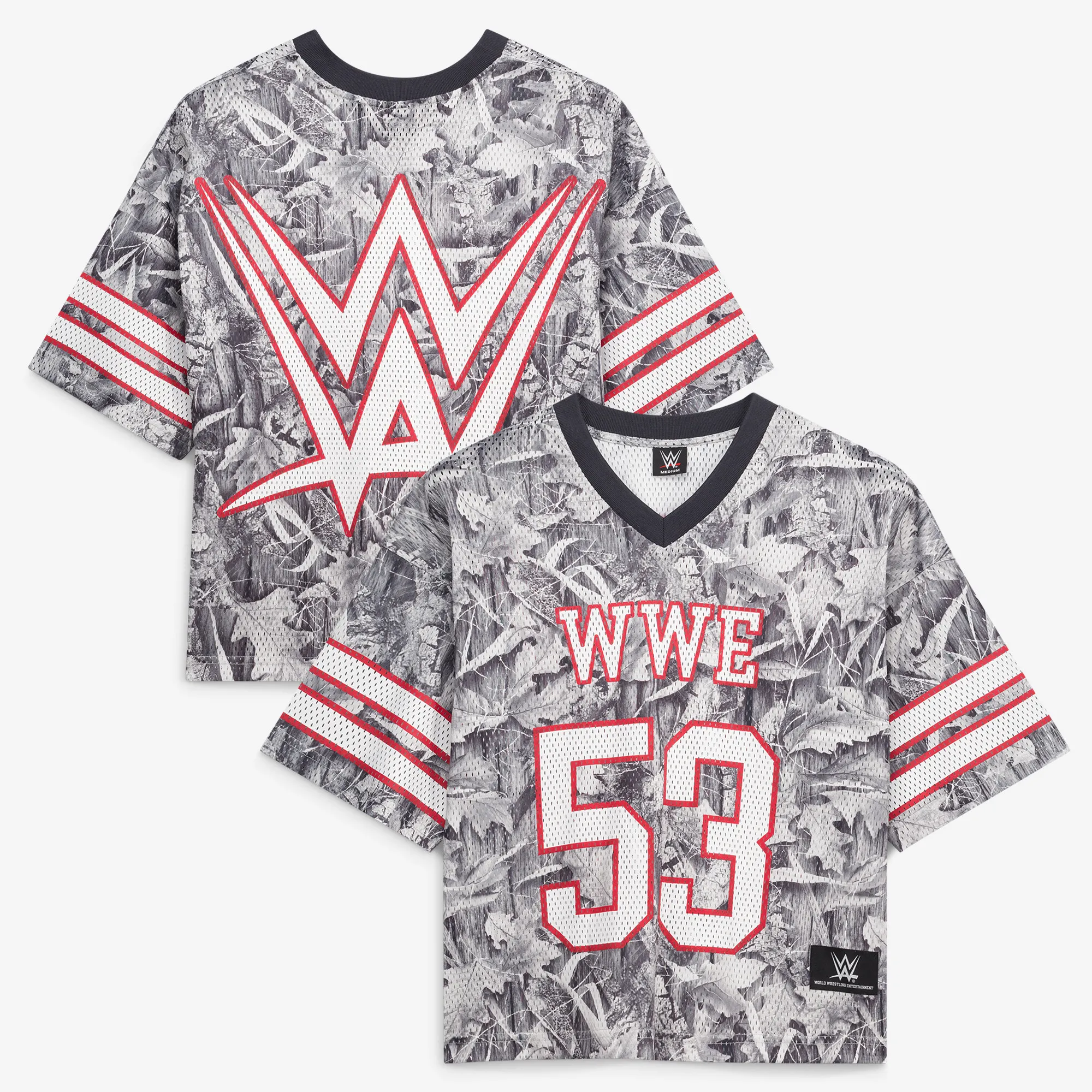 Men's Camo WWE Mesh V-Neck Jersey sold by WWE