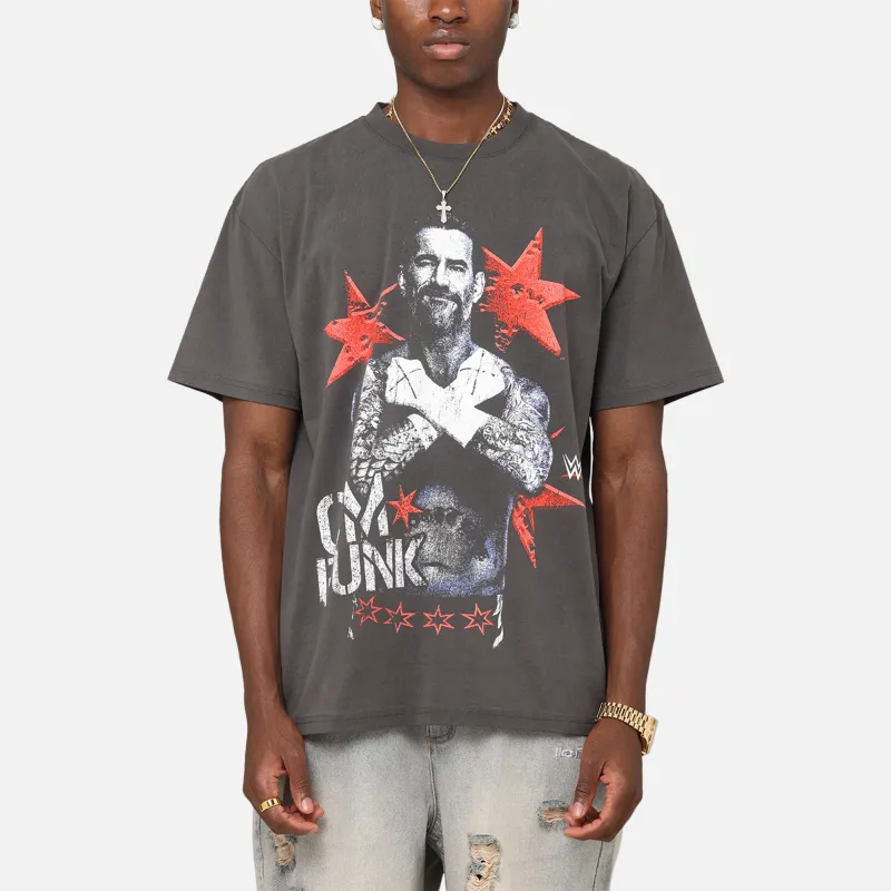 Men's Black CM Punk Culture Kings x WWE Oversized T-Shirt made by Culture Kings