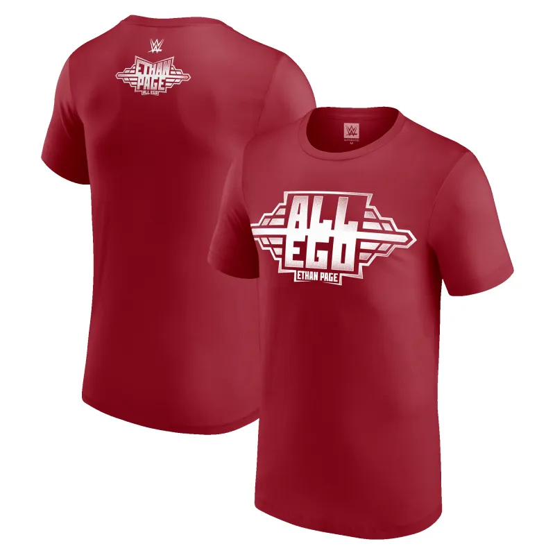 Men's Red Ethan Page All Ego T-Shirt made by WWE