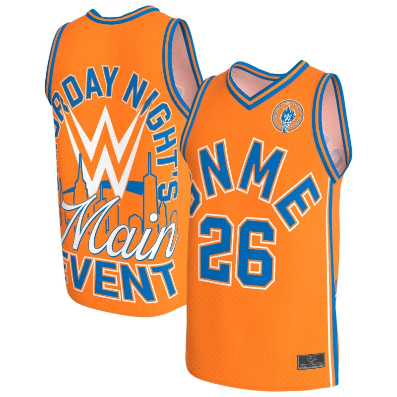 Unisex ProSphere Orange Saturday Night's Main Event Basketball Jersey made by WWE