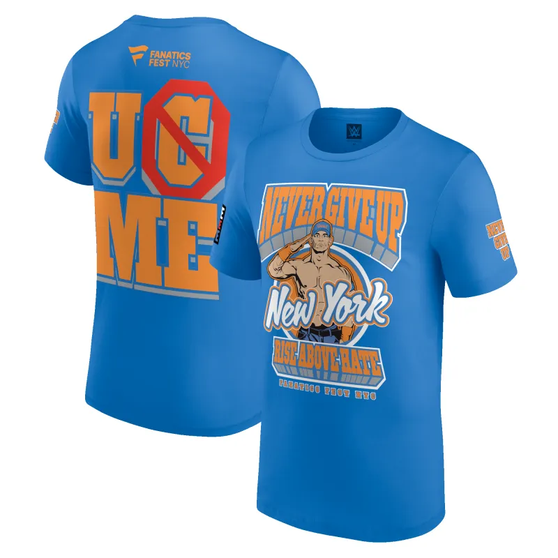 Men's Blue John Cena Fanatics Fest New York 2026 T-Shirt made by WWE
