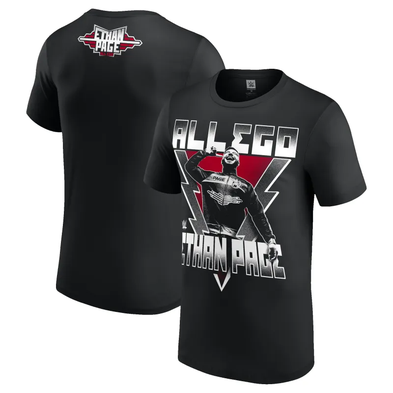 Men's Black Ethan Page All Ego Photo T-Shirt made by WWE