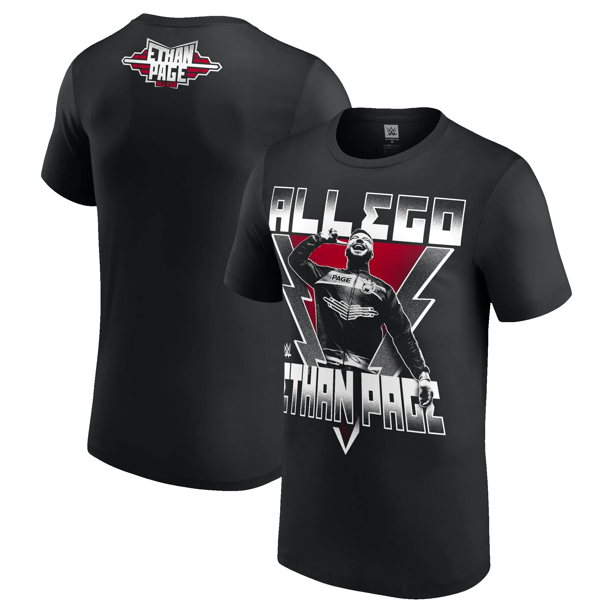 Men's Black Ethan Page All Ego Photo T-Shirt sold by WWE