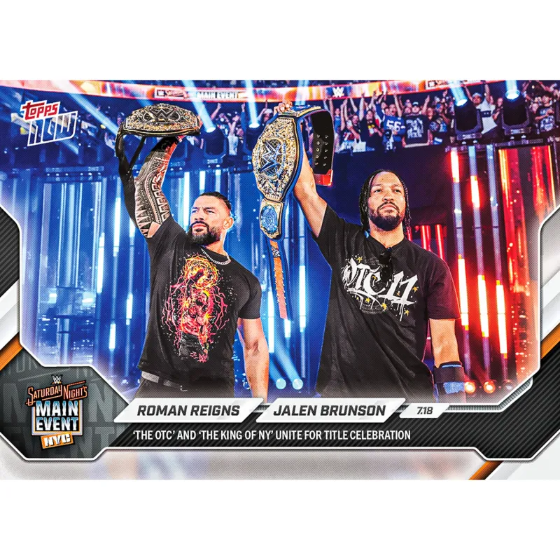 Roman Reigns/Jalen Brunson - 2026 WWE Topps NOW® - Card 73 made by WWE