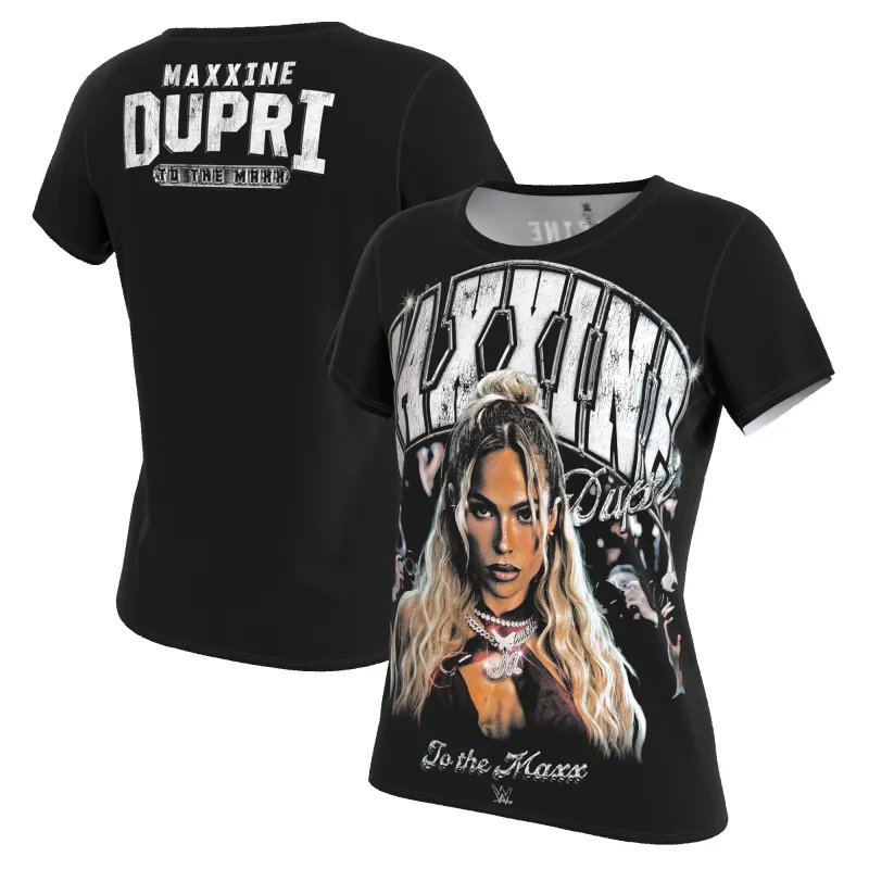 Women's ProSphere Black Maxxine Dupri To The Maxx T-Shirt made by WWE