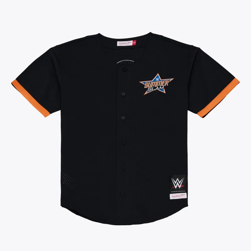 Men's Mitchell & Ness Black SummerSlam 2026 Mesh Baseball Jersey made by Mitchell & Ness
