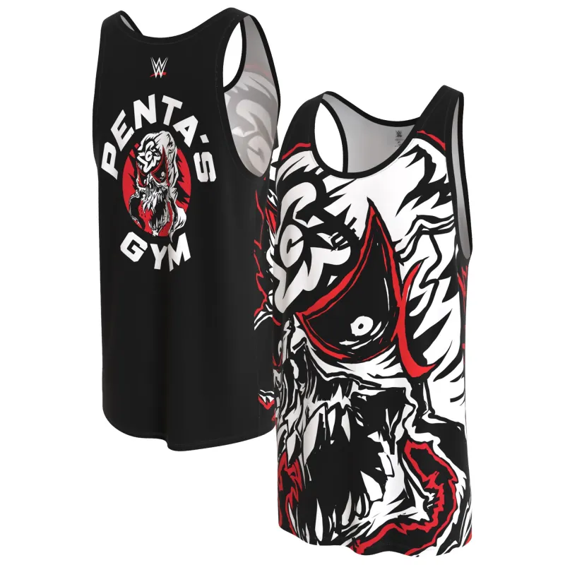 Men's ProSphere Black Penta Penta's Gym Tank Top made by WWE