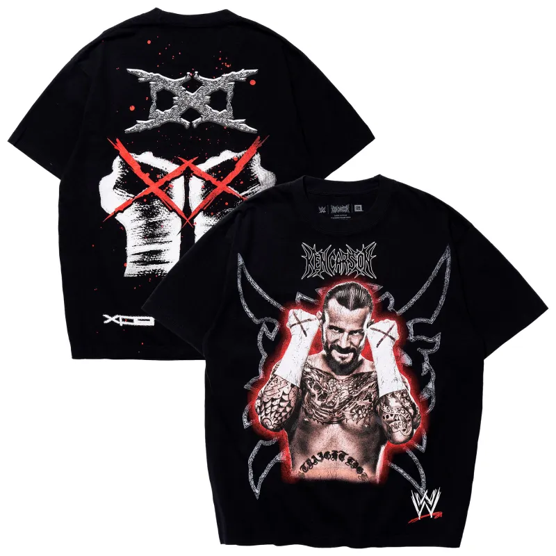 Unisex Complex x WWE x Ken Carson Black CM Punk T-Shirt made by Complex