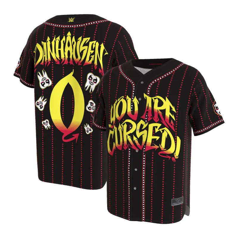 Men's ProSphere Black Danhausen Baseball Jersey made by WWE
